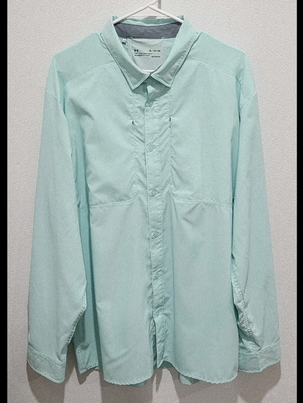 Under Armour Tide Chaser 2.0 Men's XL Fishing Shirt Aqua Vented UPF 1351121